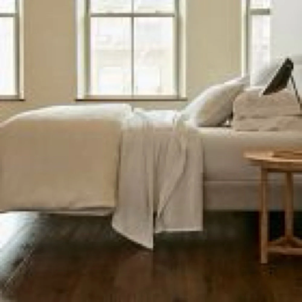 West Elm Ribbed Blanket - Pearl Gray - Full/Queen